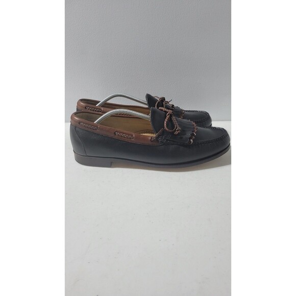 Allen Edmonds Woodstock Loafers Mens Size 9.5 3E Two Tone Black Brown main image 5